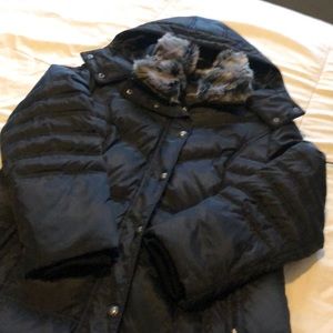 London Fog black coat size L brand new